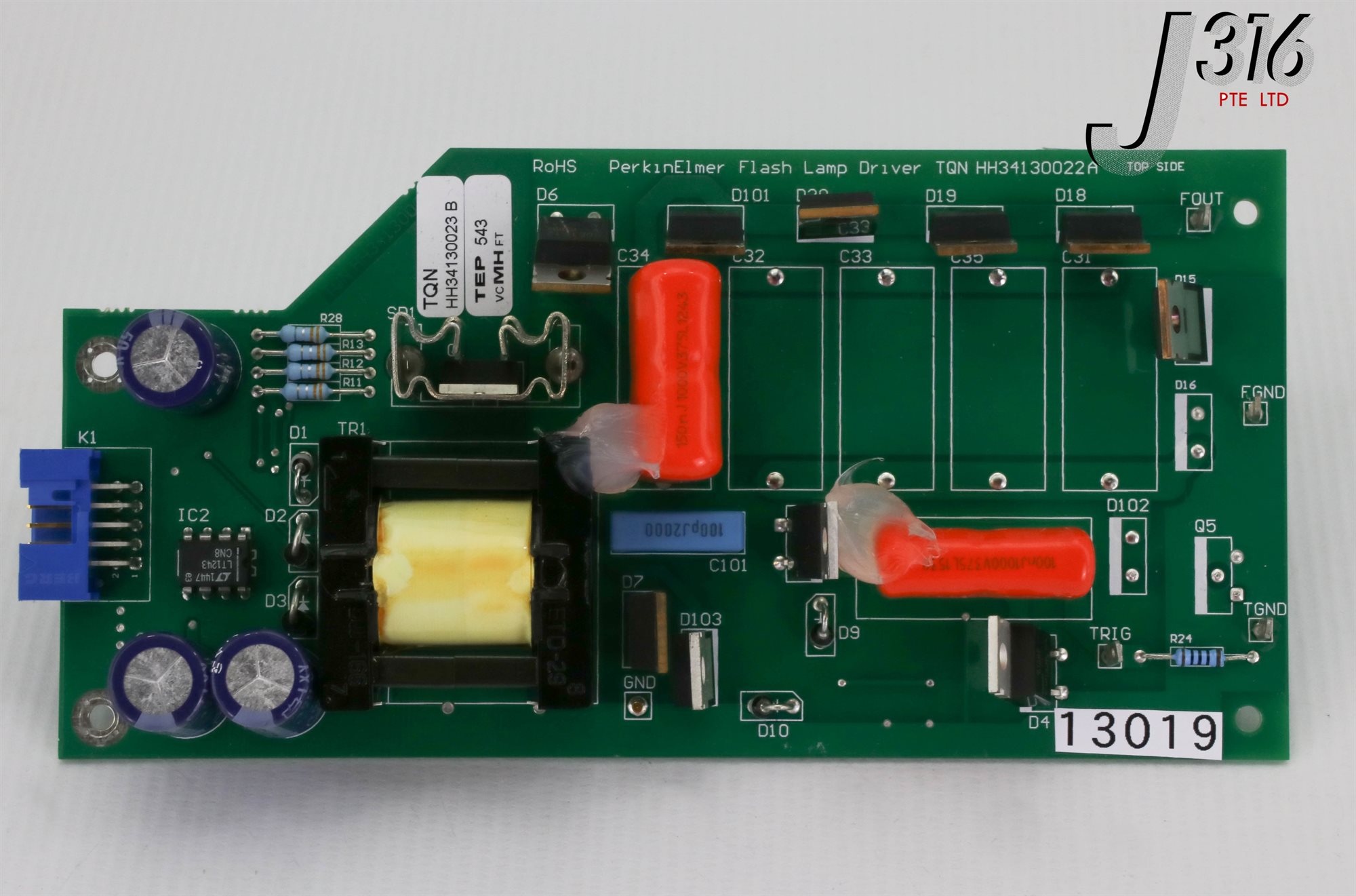 専用ページB 13019 PERKIN ELMER PCB,FLASH LAMP DRIVER,TEP 543,TQN HH34130022A
